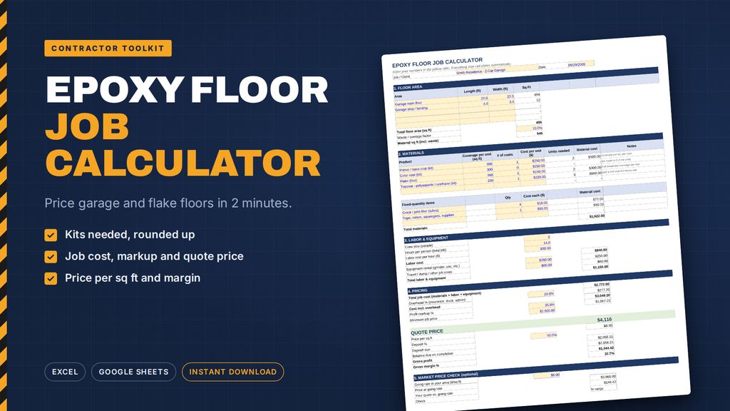 Epoxy Floor Job Calculator preview